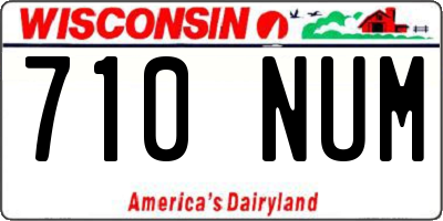 WI license plate 710NUM