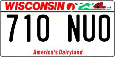 WI license plate 710NUO