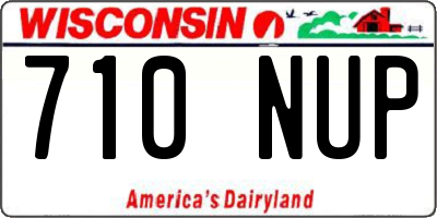 WI license plate 710NUP