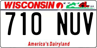 WI license plate 710NUV