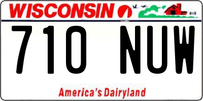 WI license plate 710NUW