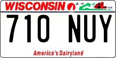 WI license plate 710NUY