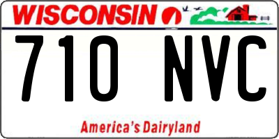 WI license plate 710NVC