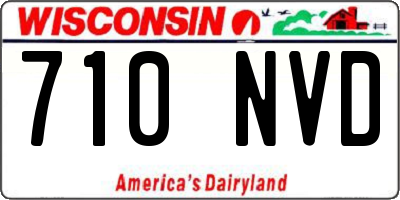 WI license plate 710NVD