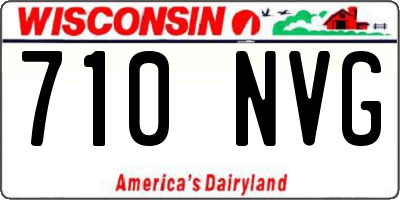 WI license plate 710NVG