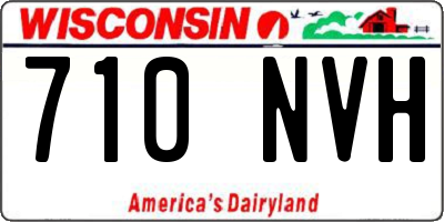 WI license plate 710NVH