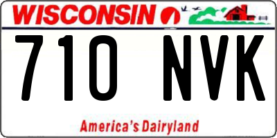 WI license plate 710NVK