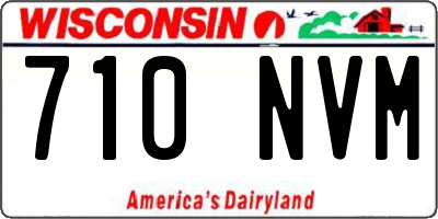 WI license plate 710NVM