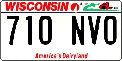 WI license plate 710NVO