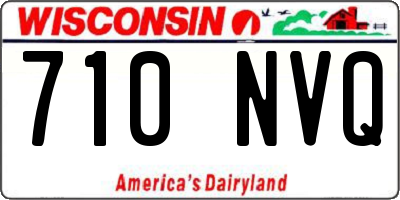 WI license plate 710NVQ