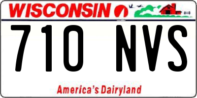 WI license plate 710NVS