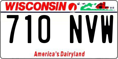 WI license plate 710NVW