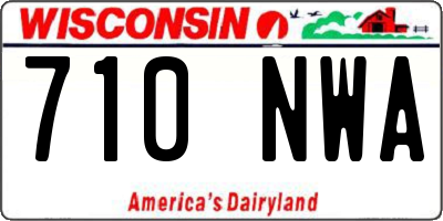 WI license plate 710NWA