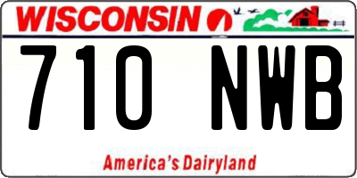WI license plate 710NWB