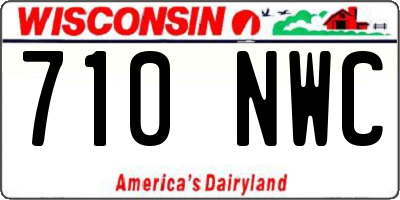 WI license plate 710NWC