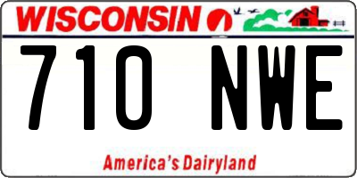WI license plate 710NWE