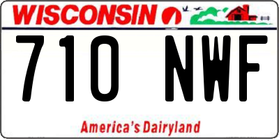 WI license plate 710NWF