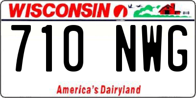 WI license plate 710NWG