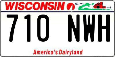 WI license plate 710NWH