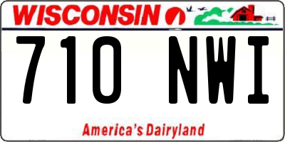 WI license plate 710NWI