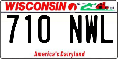 WI license plate 710NWL