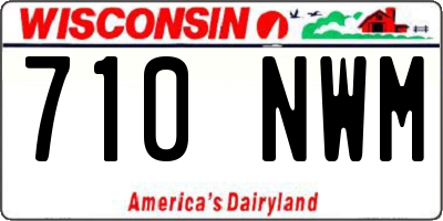 WI license plate 710NWM