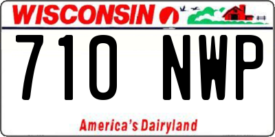 WI license plate 710NWP