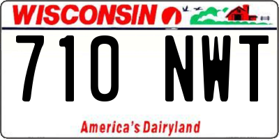 WI license plate 710NWT
