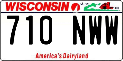 WI license plate 710NWW