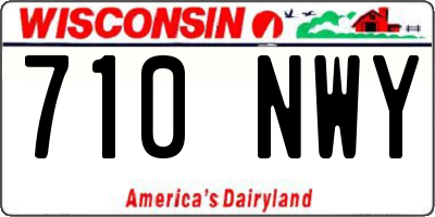 WI license plate 710NWY