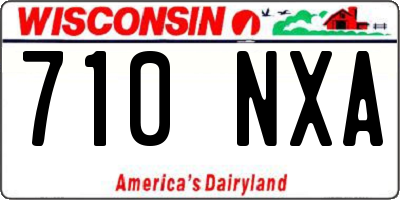 WI license plate 710NXA
