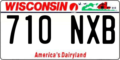 WI license plate 710NXB