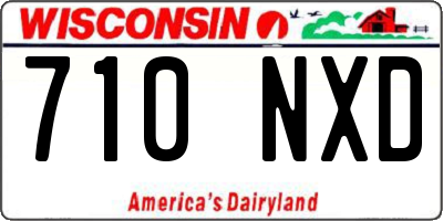 WI license plate 710NXD