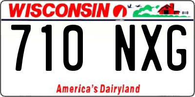 WI license plate 710NXG
