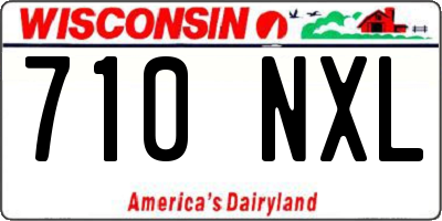 WI license plate 710NXL