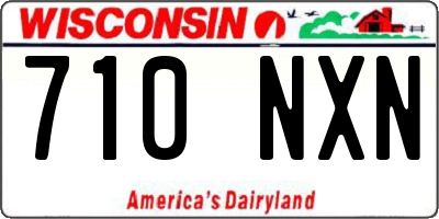 WI license plate 710NXN
