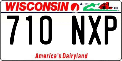 WI license plate 710NXP