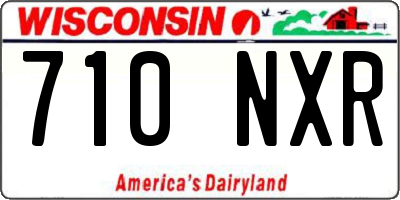 WI license plate 710NXR