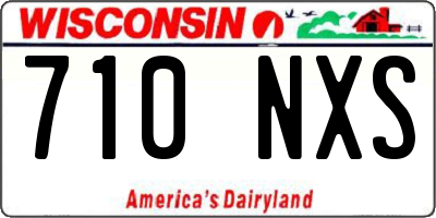 WI license plate 710NXS