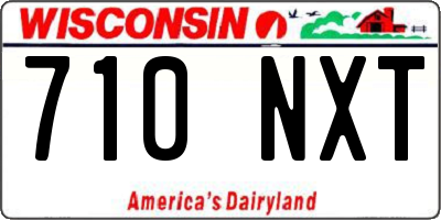WI license plate 710NXT