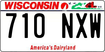 WI license plate 710NXW