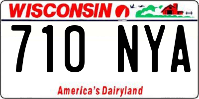 WI license plate 710NYA