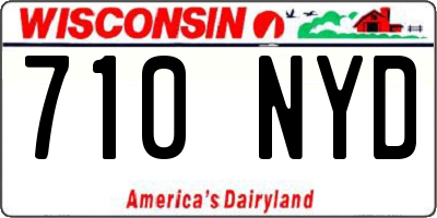 WI license plate 710NYD