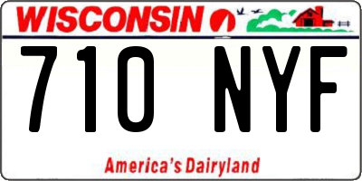 WI license plate 710NYF