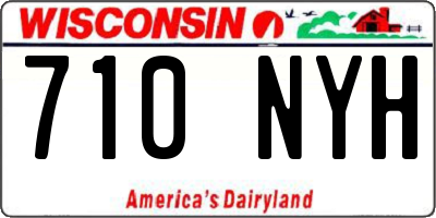 WI license plate 710NYH