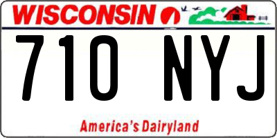 WI license plate 710NYJ