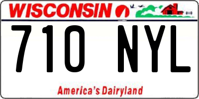 WI license plate 710NYL