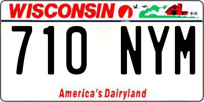 WI license plate 710NYM
