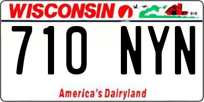 WI license plate 710NYN