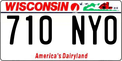 WI license plate 710NYO